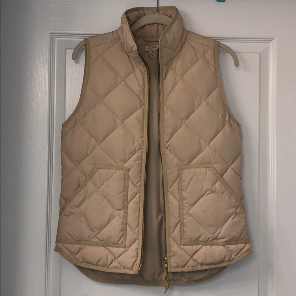 J. Crew tan vest